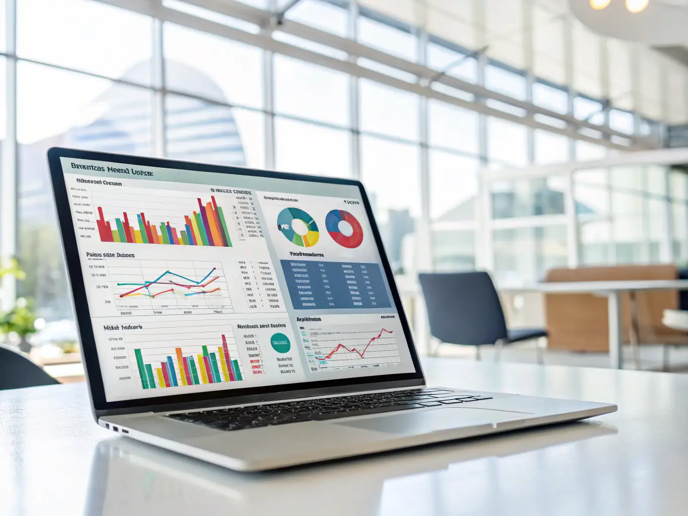 An image of a detailed financial report dashboard, illustrating NMI's reporting and analytics tools for businesses.